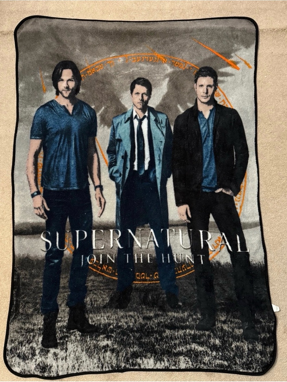 Hot Topic Supernatural Graphic Throw Blanket